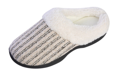 Roxoni Women’s House Slippers Knit Fleece Lined Cozy Clog House Shoes