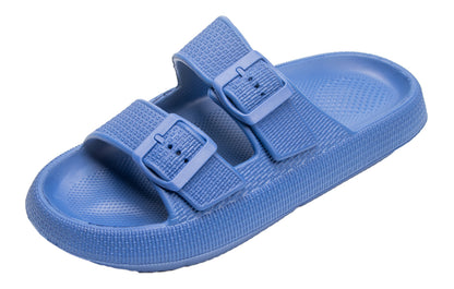 Womens Slip-on Sandals – Casual, Cute & Comfortable Slippers for Summer – Use Indoor or Outdoor adjustable buckle straps