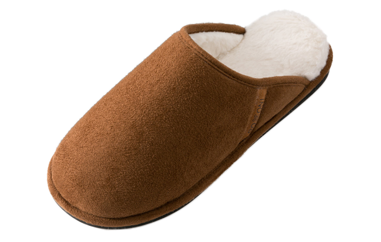 Roxoni Men's Warm Soft Furr House Memory Foam Slipper