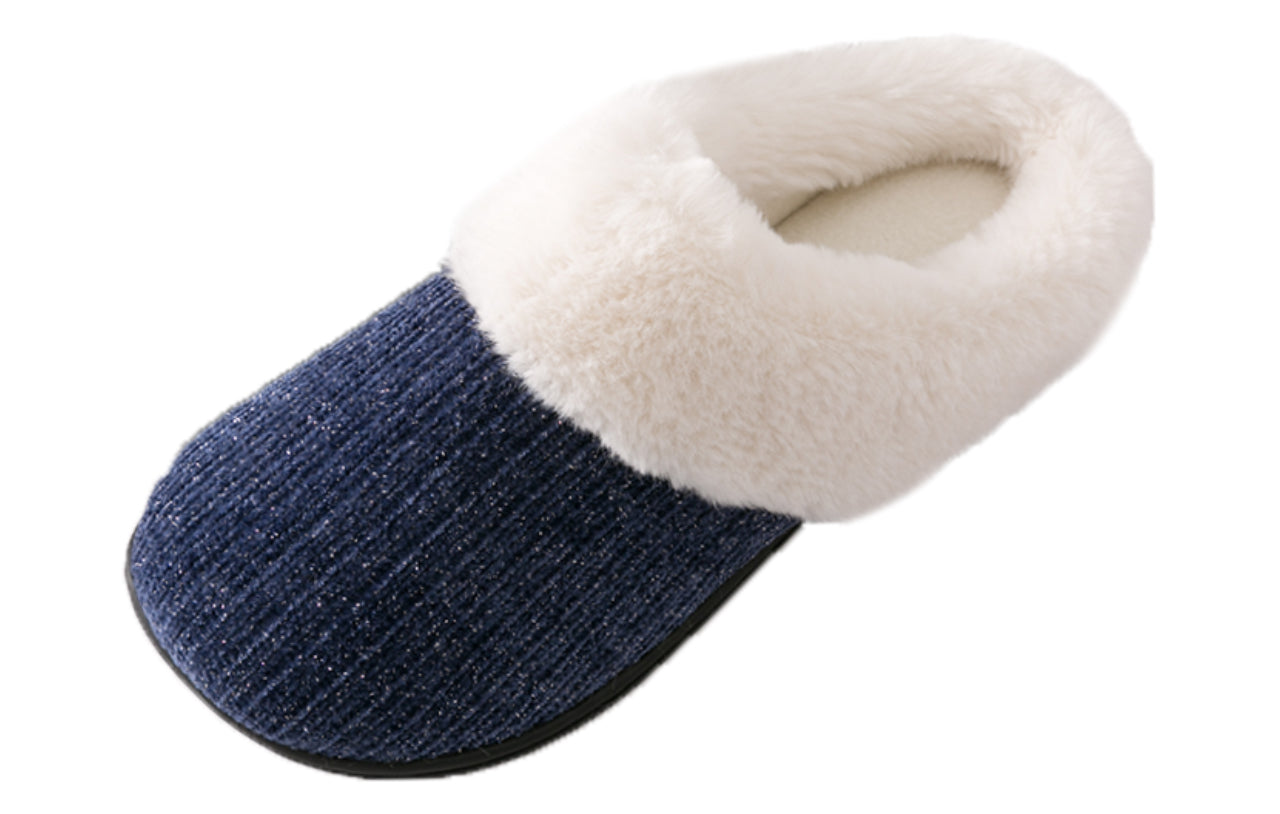 Roxoni Women's Comfort Soft Fleece Sweater Clog House Slipper