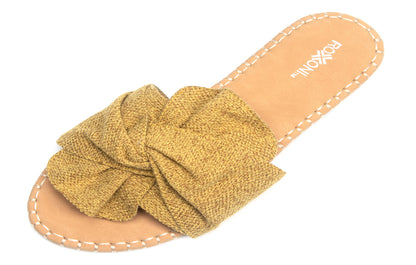 Roxoni Open Toe Sandal Slippers for Women - Indoor Outdoor Slides Shoes for Women - Spring Summer Slippers for Women