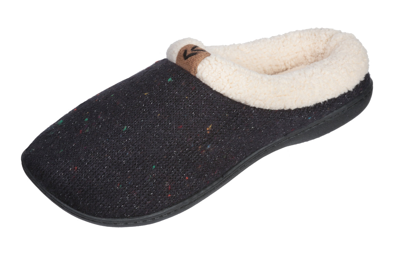 Roxoni Women's Sweater Knit Fleece Lined Clog Slippers Warm House Shoe