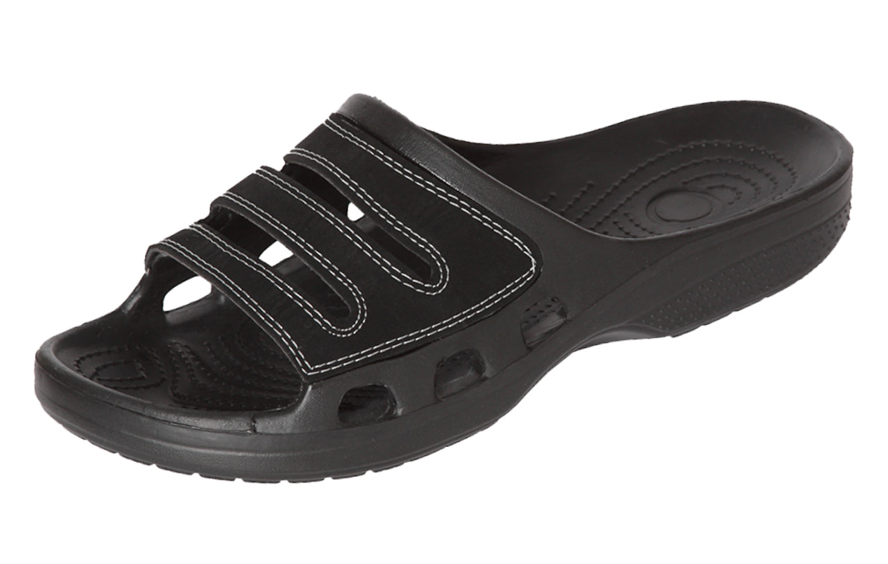 Roxoni Slide Sandals for Men | Open Toe Slip-On | Waterproof Rubber for Beach, Pool, Gym, Travel Wear