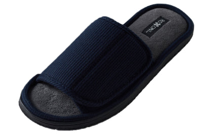 Roxoni Roxoni Men's Velco Closure Closure Memory Foam Slide Slipper