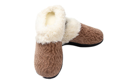 Roxoni Women's Soft Indoor Outdoor Suede Furr Clog Slippers