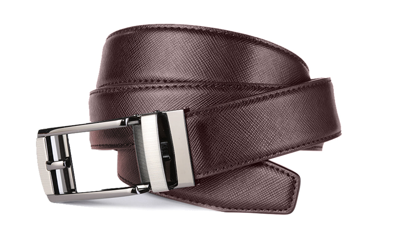 Men's Roxoni Ultra Soft Geniune Leather Ratchet Belt with Automatic Buckle