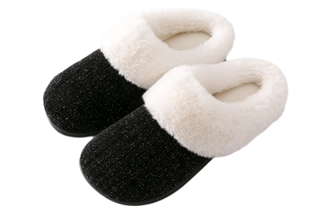 Roxoni Women's Comfort Soft Fleece Sweater Clog House Slipper