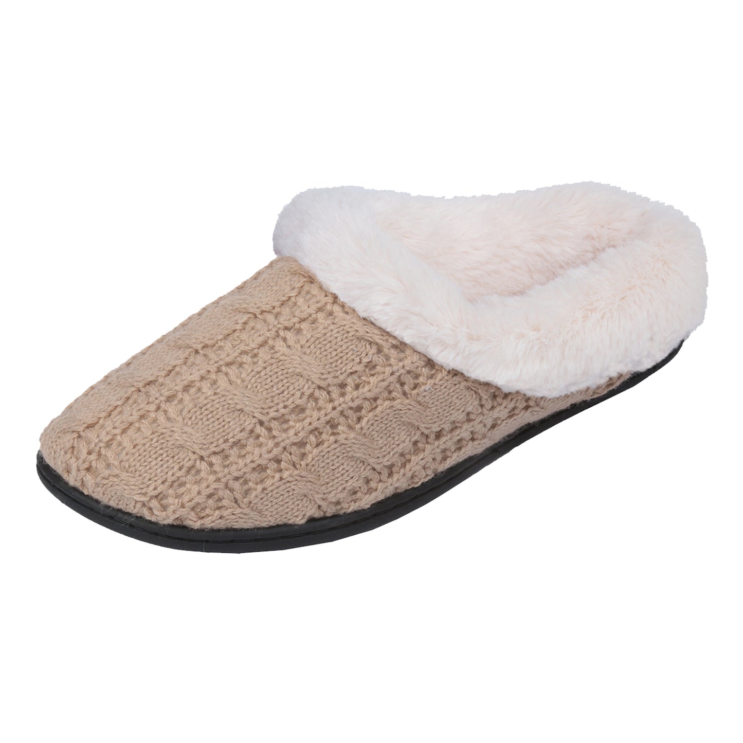 Roxoni Women's Slippers Cable Knit Super Cozy Comfort Clog