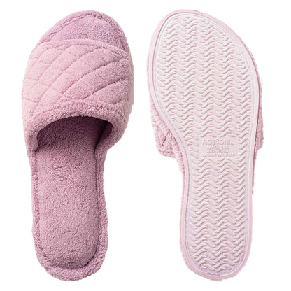 Roxoni Women’s Quilted Terry Cloth Spa Slipper
