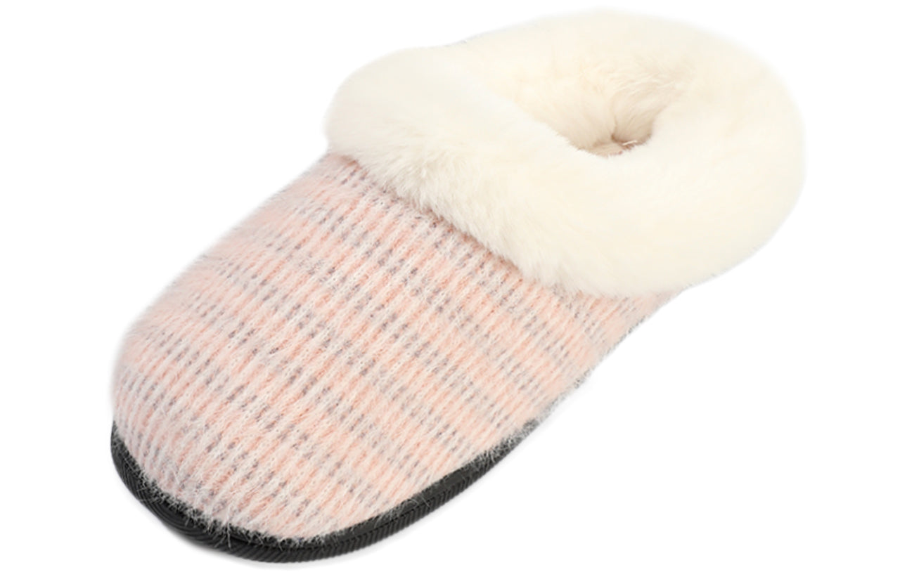 Pupeez Kid's Girl Memory Foam Comfort Plush Fleece Lined House Slipper - Mohair Upper Clog