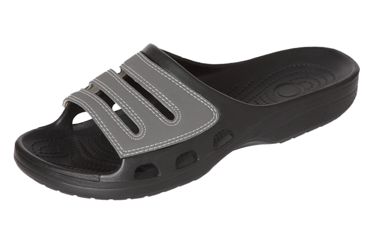 Roxoni Slide Sandals for Men | Open Toe Slip-On | Waterproof Rubber for Beach, Pool, Gym, Travel Wear