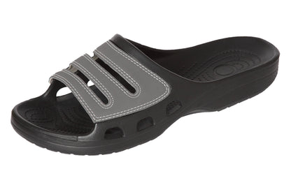 Roxoni Slide Sandals for Men | Open Toe Slip-On | Waterproof Rubber for Beach, Pool, Gym, Travel Wear