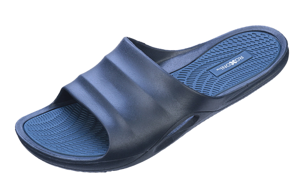 Roxoni Men's Comfort Open Toe Slide Sandals, Anti Skid Rubber Sole Slipper