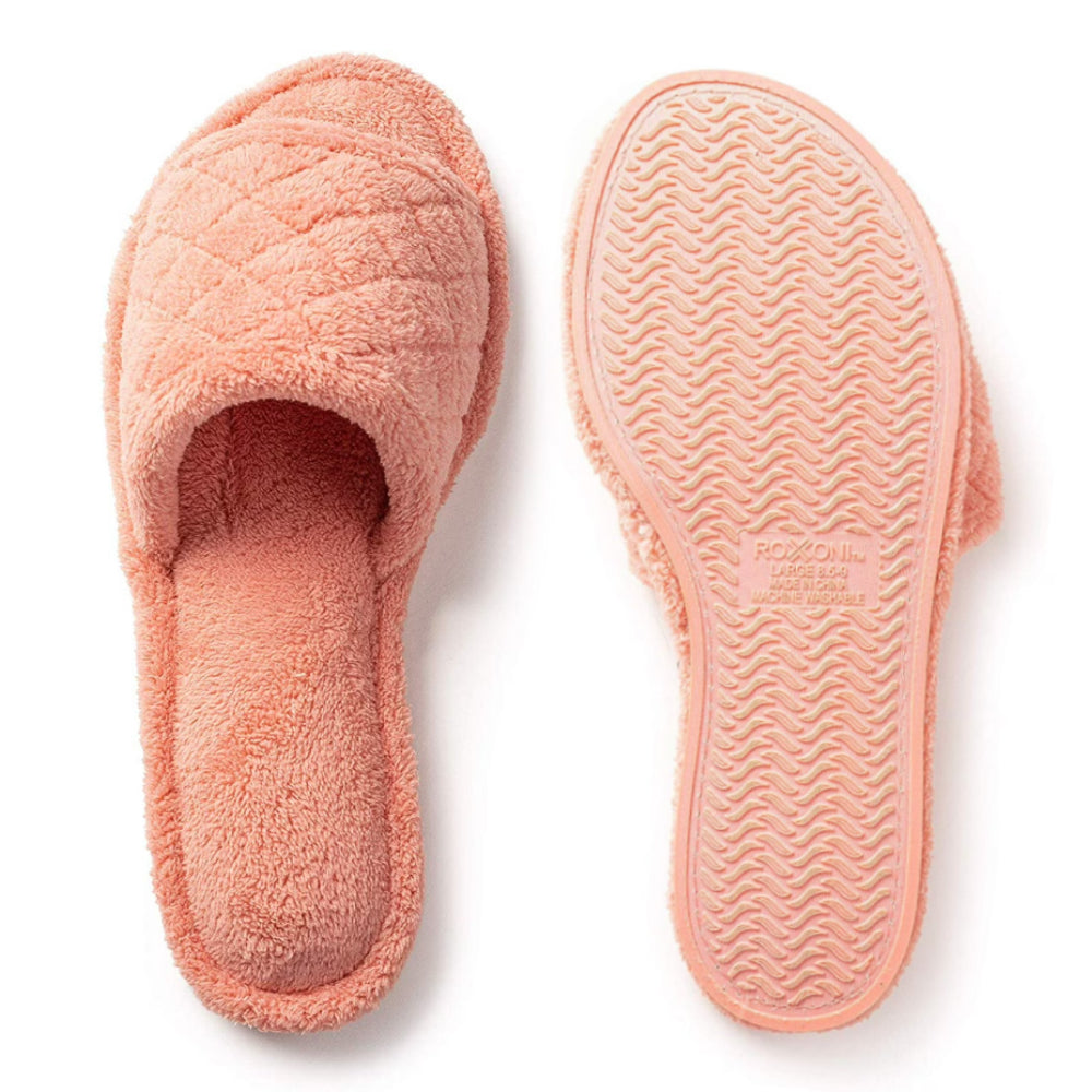 Roxoni Women’s Quilted Terry Cloth Spa Slipper