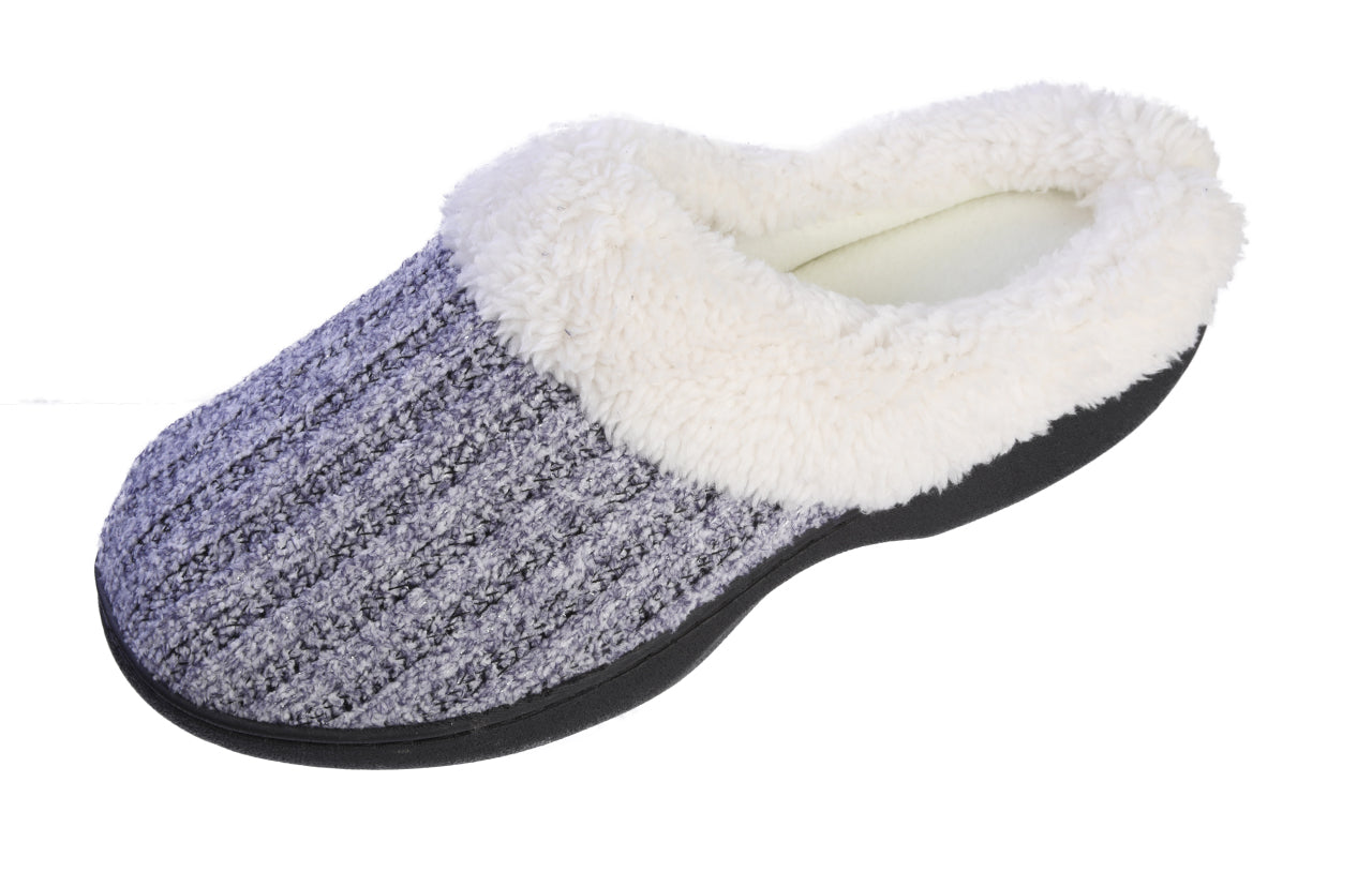 Roxoni Women’s House Slippers Knit Fleece Lined Cozy Clog House Shoes