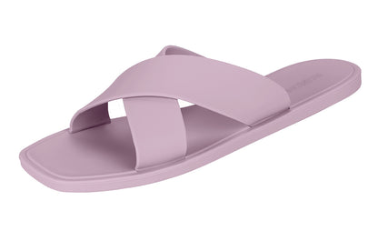 ROXONI Women Slippers Shower Pool Sandals Criss Cross Bathroom Quick Drying Slippers