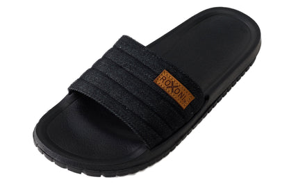 Roxoni Men's Casual Comfort Breathable Denim Open Toe House Sandal Slipper