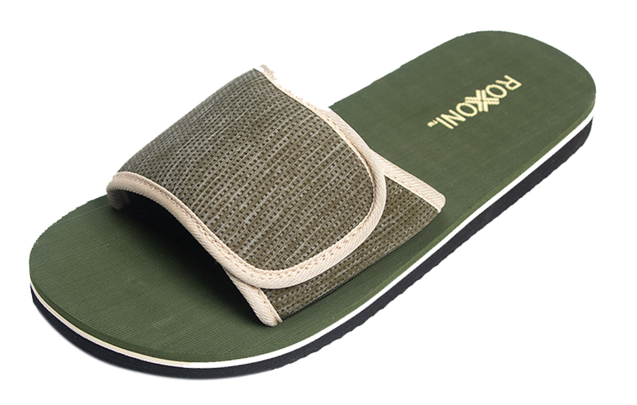 Roxoni Boys and Men’s Open Toe Slipper Sandals for Indoor/Outdoor Fashion Father and Son Matching Slippers