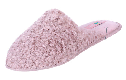 ROXONI Women Slipper Cozy Memory Foam, Indoor Outdoor Rubber Sole