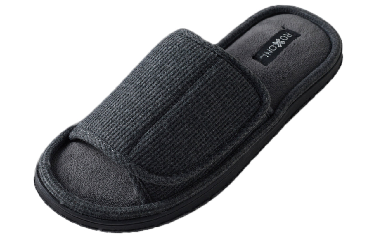 Roxoni Roxoni Men's Velco Closure Closure Memory Foam Slide Slipper