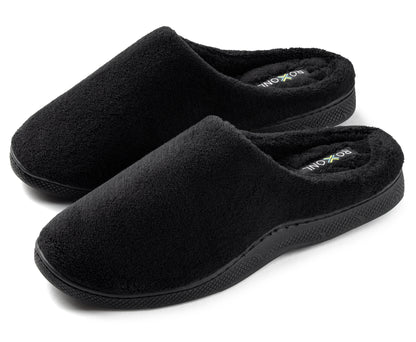 Roxoni Women's Plush Slip On Memory Foam Indoor Outdoor