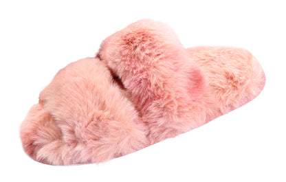 Roxoni Faux Fur Tie & Dye Slippers – Stylish & Trendy Slip-ons for Women