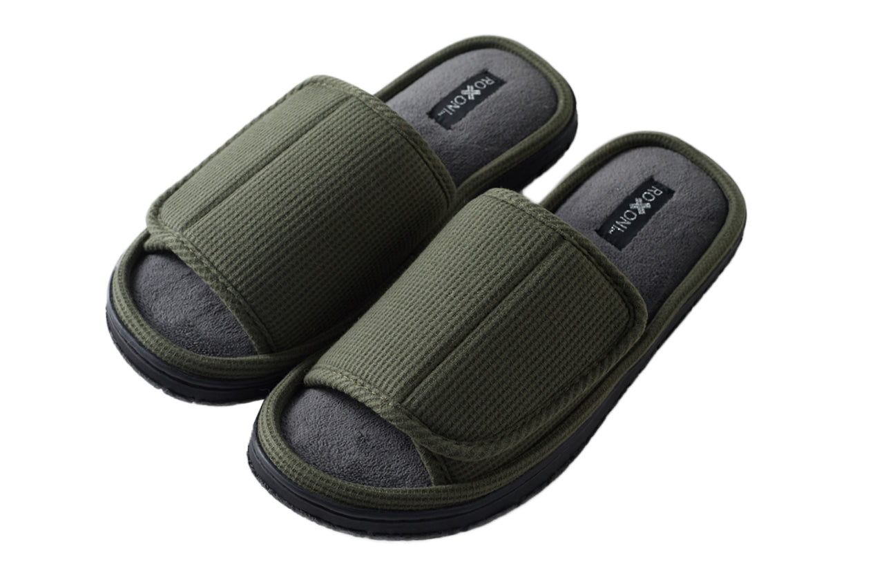 Roxoni Roxoni Men's Velco Closure Closure Memory Foam Slide Slipper