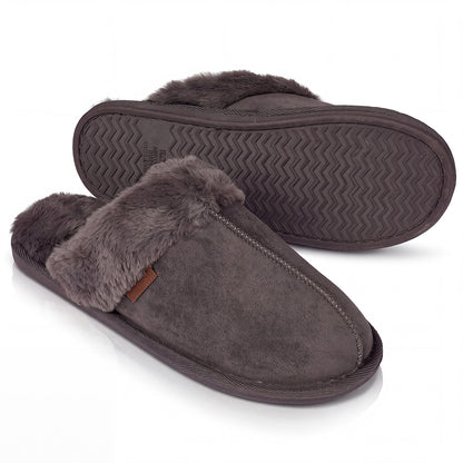 Roxoni Men's Faux Suede Clog Slippers with Gift Box, House Shoes