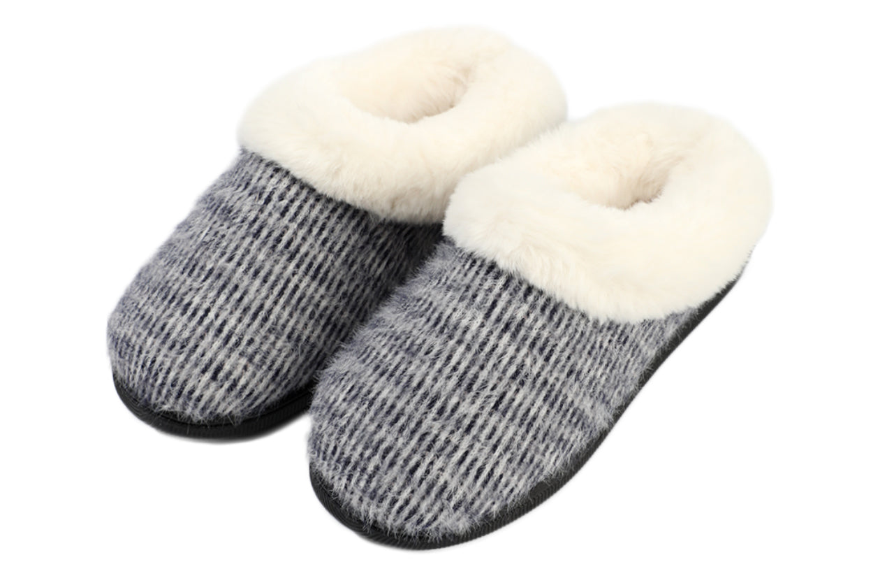 Pupeez Kid's Girl Memory Foam Comfort Plush Fleece Lined House Slipper - Mohair Upper Clog