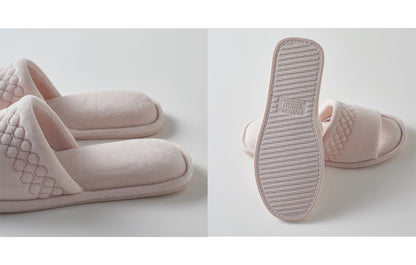 Roxoni Women Coral Fleece Slippers - Unique Cotton Filled Top, Soft and Warm Slip-On for Relaxing at Home