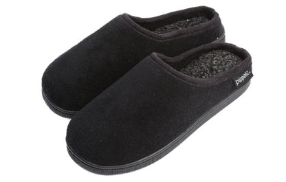 Pupeez Kid's Boy Memory Foam Comfort Indoor/Outdoor Suede Slip-On Clog Slipper