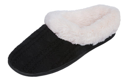 Roxoni Women's Slippers Cable Knit Super Cozy Comfort Clog