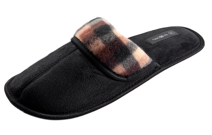 Roxoni Men's Suede Scuff Slipper Classic Style House Slipper