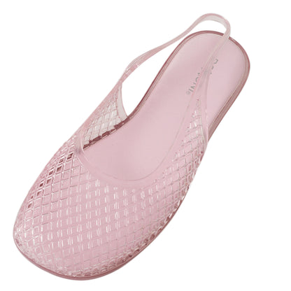 Roxoni Women’s Jelly Slingback Flats Breathable Mesh Sandals Lightweight Slip On Summer Beach Casual Shoes