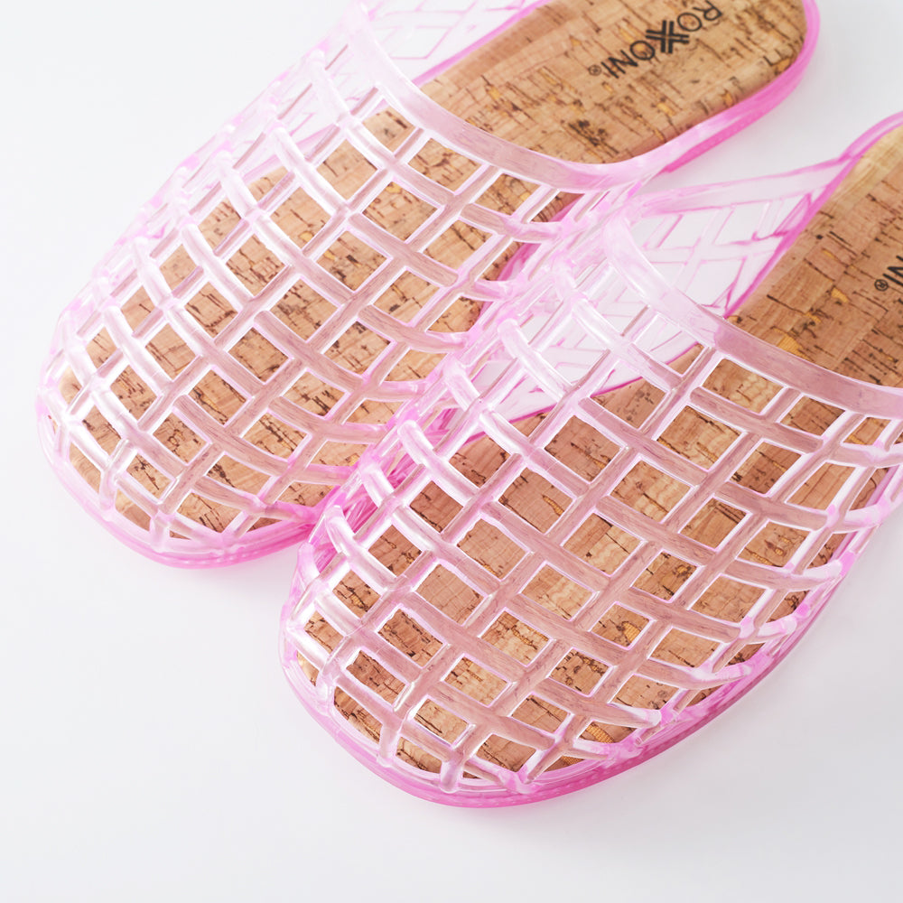 Roxoni Women’s Jelly Clog Sandals Breathable Mesh Slip On Lightweight Casual Summer Garden Beach Shoes