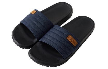 Roxoni Men's Casual Comfort Breathable Denim Open Toe House Sandal Slipper