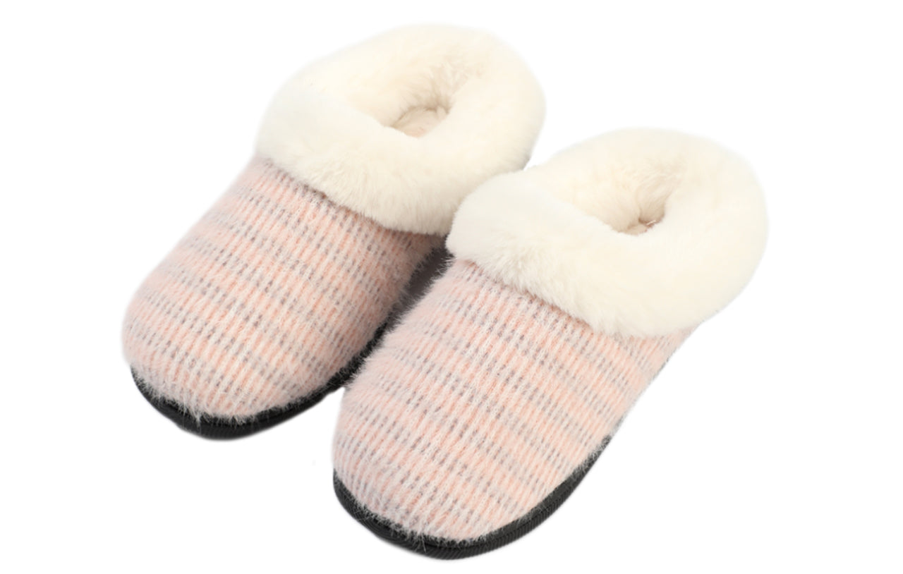 Pupeez Kid's Girl Memory Foam Comfort Plush Fleece Lined House Slipper - Mohair Upper Clog