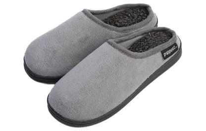 Pupeez Kid's Boy Memory Foam Comfort Indoor/Outdoor Suede Slip-On Clog Slipper