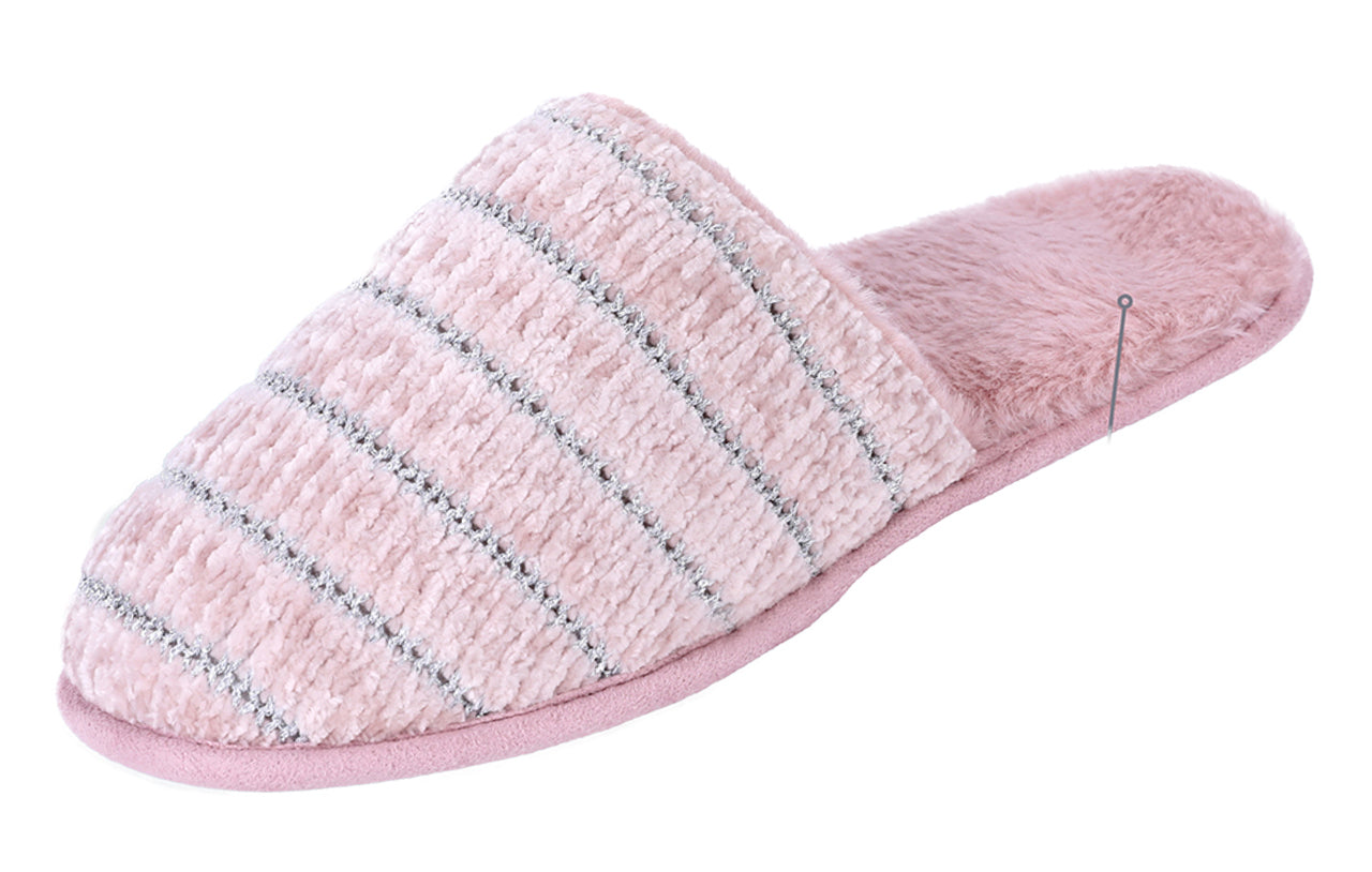 ROXONI Women Slipper Cozy Memory Foam, Indoor Outdoor Rubber Sole