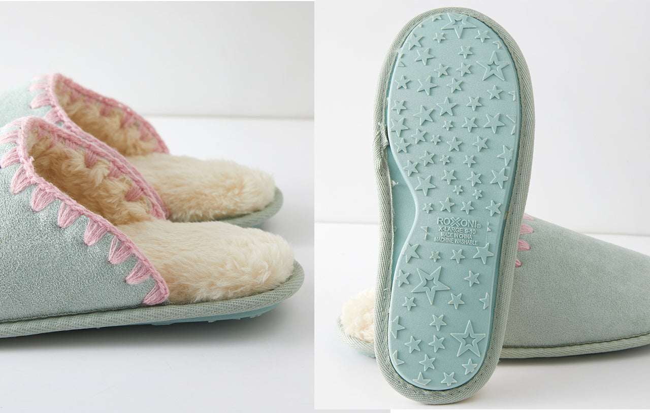 Roxoni Women’s Cozy Indoor Slippers, Plush Faux Fur Lining, Soft Memory Foam House Shoes, Non-Slip Warm Winter Home Footwear