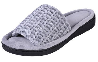 Women's Chenille Upper Open Toe Slippers