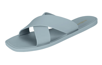 ROXONI Women Slippers Shower Pool Sandals Criss Cross Bathroom Quick Drying Slippers
