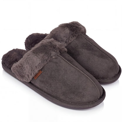 Roxoni Men's Faux Suede Clog Slippers with Gift Box, House Shoes