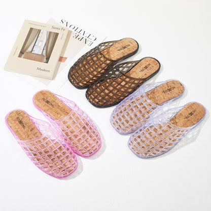 Roxoni Women’s Jelly Clog Sandals Breathable Mesh Slip On Lightweight Casual Summer Garden Beach Shoes
