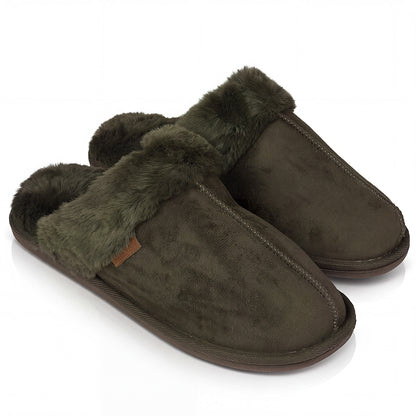 Roxoni Men's Faux Suede Clog Slippers with Gift Box, House Shoes