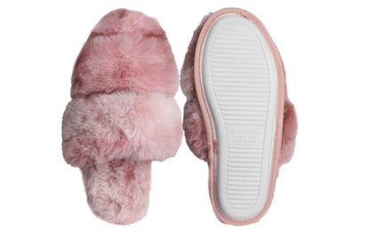Roxoni Faux Fur Tie & Dye Slippers – Stylish & Trendy Slip-ons for Women