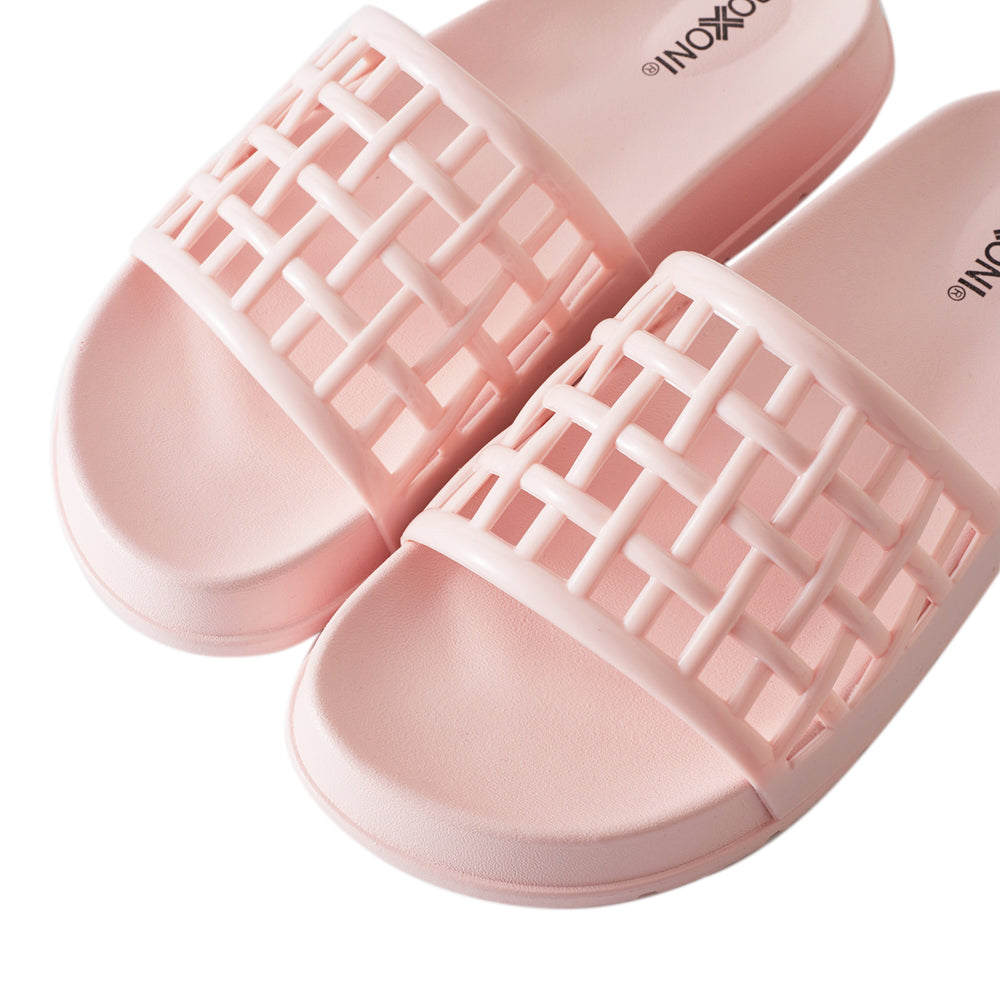 Roxoni Women’s Slide Sandals Lightweight Open Toe Comfort Slippers Woven Strap Casual Indoor Outdoor Summer Footwear