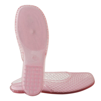 Roxoni Women’s Jelly Slingback Flats Breathable Mesh Sandals Lightweight Slip On Summer Beach Casual Shoes