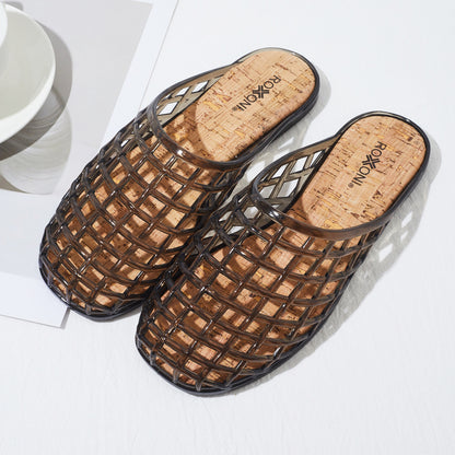 Roxoni Women’s Jelly Clog Sandals Breathable Mesh Slip On Lightweight Casual Summer Garden Beach Shoes