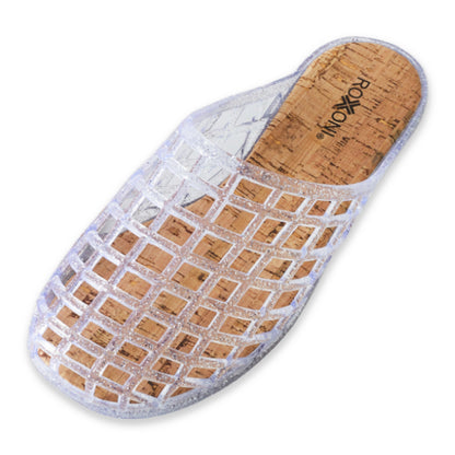 Roxoni Women’s Jelly Clog Sandals Breathable Mesh Slip On Lightweight Casual Summer Garden Beach Shoes